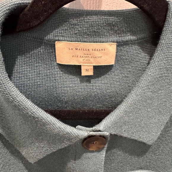 Sezane Betty Cardigan in sage - Picture 3 of 5